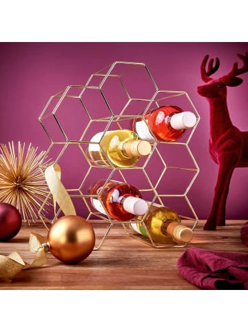 Schlussverkauf ❤️ Möbel Butlers Weinregal Für 9 Flaschen L 36 X H 30cm CUBICLE In Gold Günstig Kaufen 🔥 – Bild 2